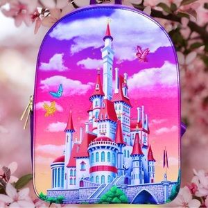 🌹 Loungefly Disney Beauty and the Beast Belle Castle Portrait Backpack